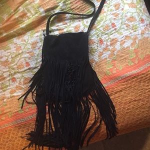 Earthbound suede fringe purse